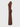 DressUp brown long sleeve ribbed knit maxi dress in a slim-fit silhouette, side view