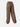 DressUp brown high-waisted pinstripe jogger trousers with a tapered leg and elasticated cuffs, back view.