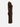 DressUp chocolate brown ribbed long sleeve midi dress with a button-down front and gold-tone hardware, side view.