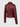 Back view of a DressUp burgundy faux leather biker jacket with shoulder epaulets and an adjustable waist belt.