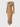 DressUp camel long sleeve midi dress with a wrap bodice, side ring detail, and a front slit for a sophisticated look.